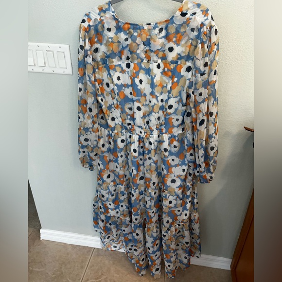 Joie Ladies Lightweight Pullover Printed Maxi Dress Floral Fields XL - Picture 4 of 6